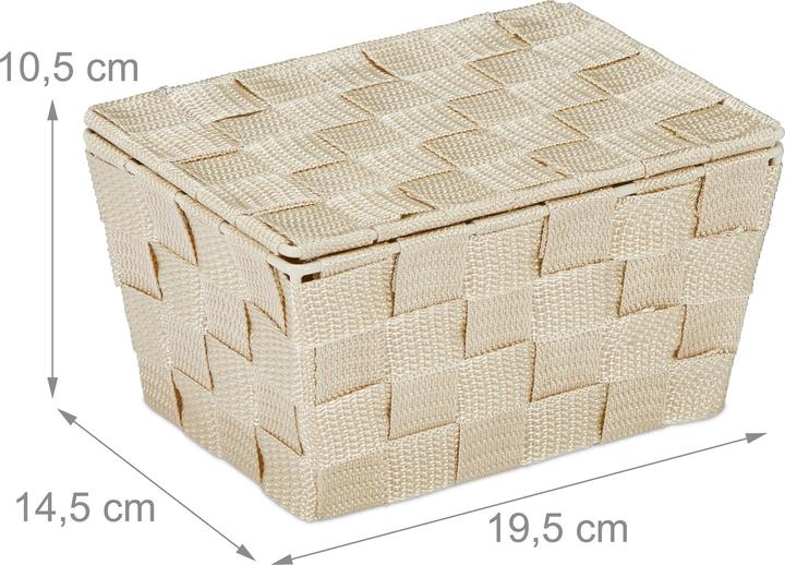 Produktbild Relaxdays Aufbewahrungskorb (1 x, 19.5 x 14.5 x 10.5 cm)