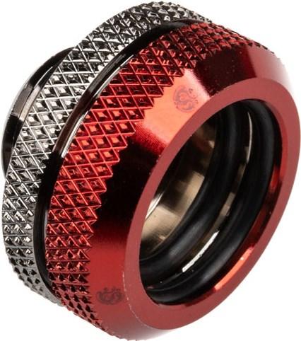 Bitspower Multi-link adapter connector straight G1/4 inch male to 16mm male hardtube - black glossy/r