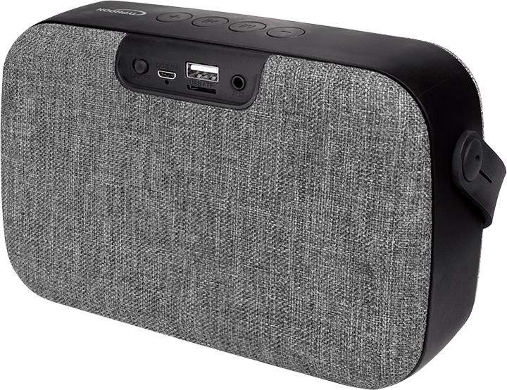 Actual product image LogiLink Typhoon Speaker, portable, Xlarge, BT 4.2, fabric covering, blacksilver (4 h, Battery operated)