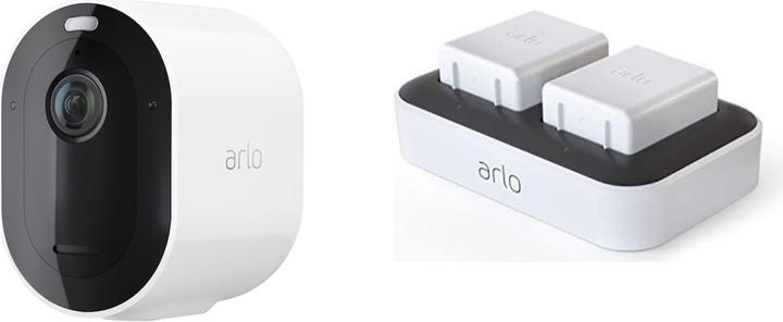 Actual product image Arlo Pro 4 Spotlight, 1 camera kit white with Dual Charging Station