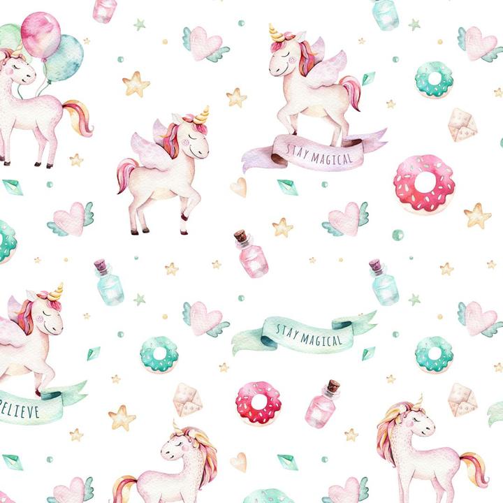Immagine prodotto Trenddeko Dolci Unicorni - Ciambelle (100 x 100 cm)