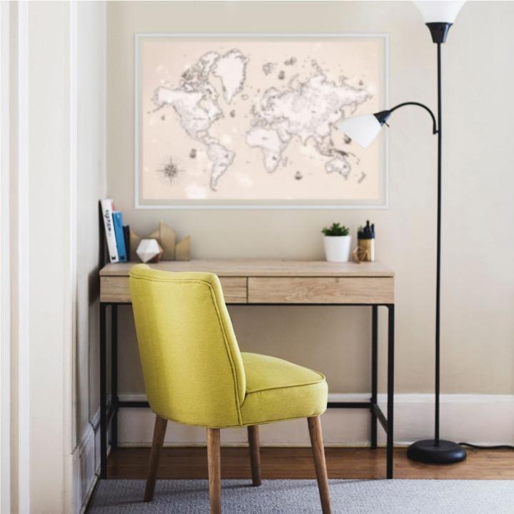 Actual product image Trenddeko World map - From past times (80 x 50 cm)