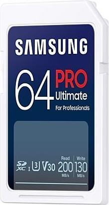 Actual product image Samsung PRO Ultimate with USB card reader (64 GB, SDXC, U3, UHS-I)