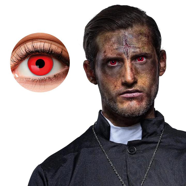 Boland Kontaktlinsen Devil Priest: Wochenlinsen (Rot)