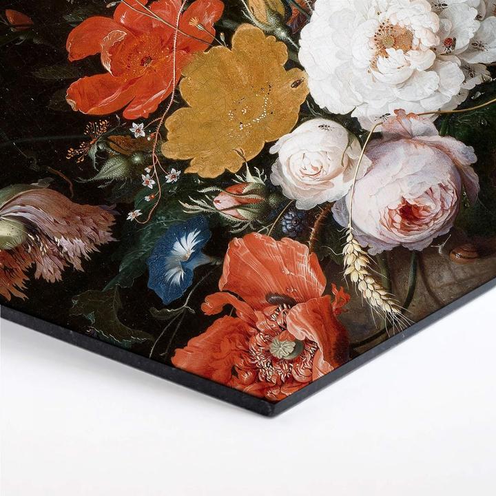 Image du produit Trenddeko Nature morte avec des fleurs et une horloge (35 x 30 cm)