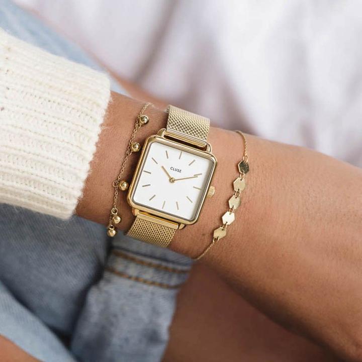 Image du produit Cluse La Tétragone Mesh Gold (Montre analogique, 28 mm)