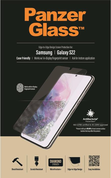 Productafbeelding PanzerGlass Geval Vriendelijk (1 Stuk, Samsung Galaxy S22)