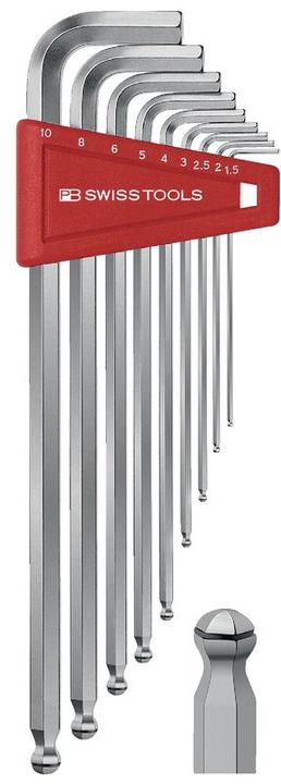 Image du produit PB Swiss Tools Jeu de clés mâles à six pans creux avec tête sphérique