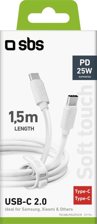 Immagine prodotto SBS Cavo dati e caricatore USB-C Polo Collection (1.50 m, USB 2.0)