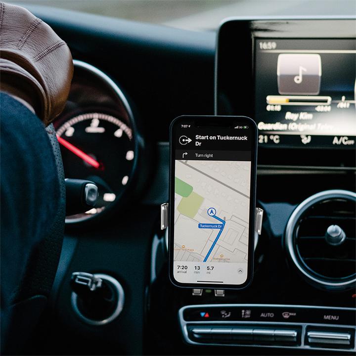 Image du produit LogiLink Support de chargement sans fil pour smartphone dans l'aération du véhicule