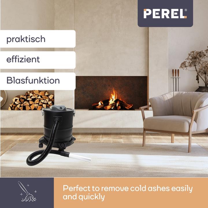 Produktbild Perel Aschesauger - 1200W- 20L - mit Fahrgestell (Aschesauger)