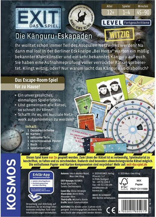 Produktbild Kosmos Exit - Die Känguru Eskapaden (Deutsch)