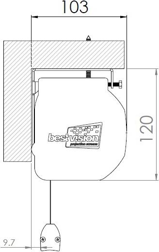Produktbild Bestvision Leinwand mit Motor 16:9, weiss, 78" (78", 16:9)