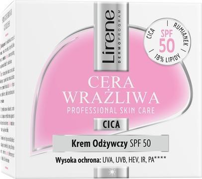 Lirene Sensitive Skin Nourishing Face Cream Spf50 50ml (50 ml, Gesichtswasser, SPF 50)
