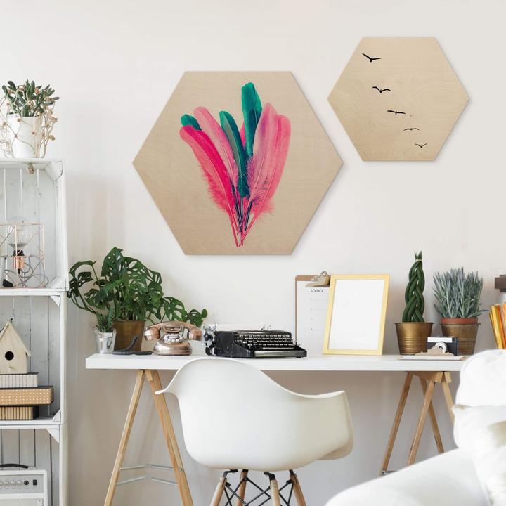 Actual product image Trenddeko Feather bouquet (55 x 47 cm)