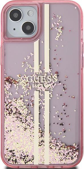 Produktbild Guess GUHCP15MLFCSEGP iPhone 15 Plus / 14 Plus 6.7" różowy/pink hardcase Liquid Glitter Gold Stripes (Apple iPhone 15 Plus, Apple iPhone 14 Plus)
