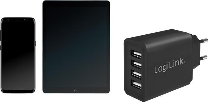Produktbild LogiLink USB Steckdosenadapter (24 W)