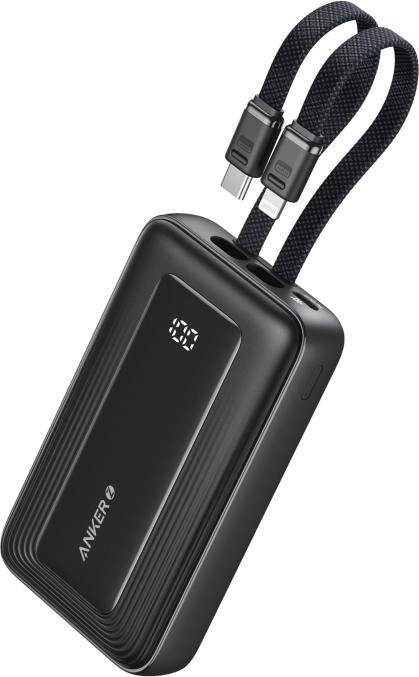Produktbild Anker - Power Bank (10K, 30W, Built-In USB-C Lightning Cable) B2C - UN Black (10000 mAh, 30 W)