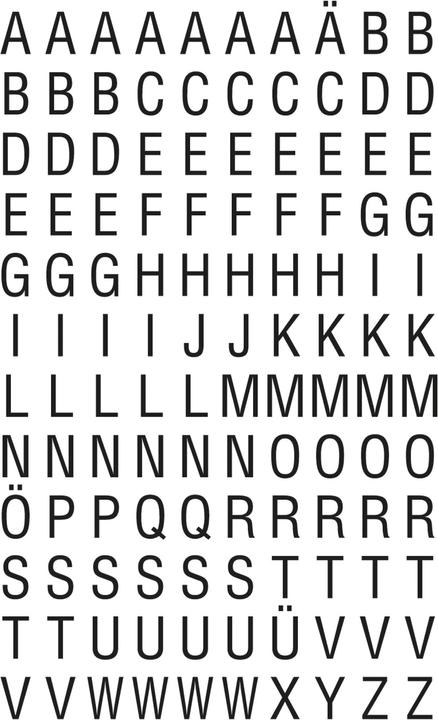Image du produit Z-Design Étiquettes de lettres Helvetica Condensed