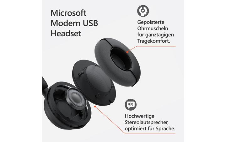 Image du produit Microsoft Casque USB moderne (Filaire, USB-A)