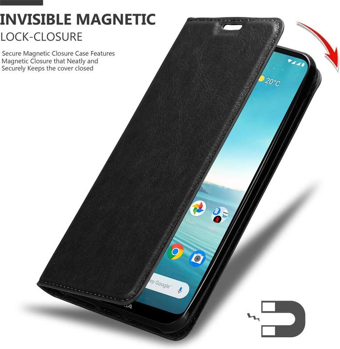 Actual product image Cadorabo Book Invisible Magnet Cover (Nokia 3.4)