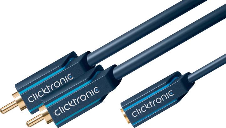 Immagine prodotto clicktronic Adattatore MP3 a Y (0.10 m, Connettore da 3,5 mm (AUX), Cinch)