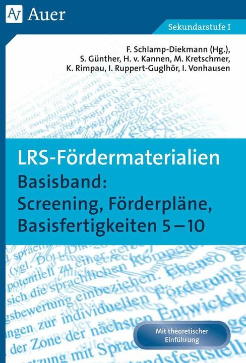 Produktbild LRS-Fördermaterialien 1 (Deutsch, Franziska Schlamp-Diekmann, 2014)