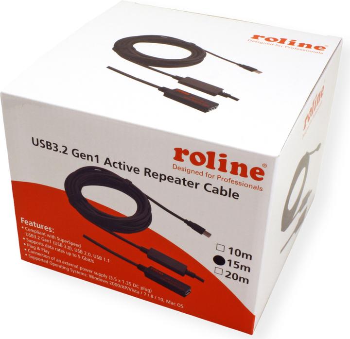 Immagine prodotto Roline USB3.2 Gen1 Act. Cavo ripetitore (15 m, USB 3.2 Gen 1)
