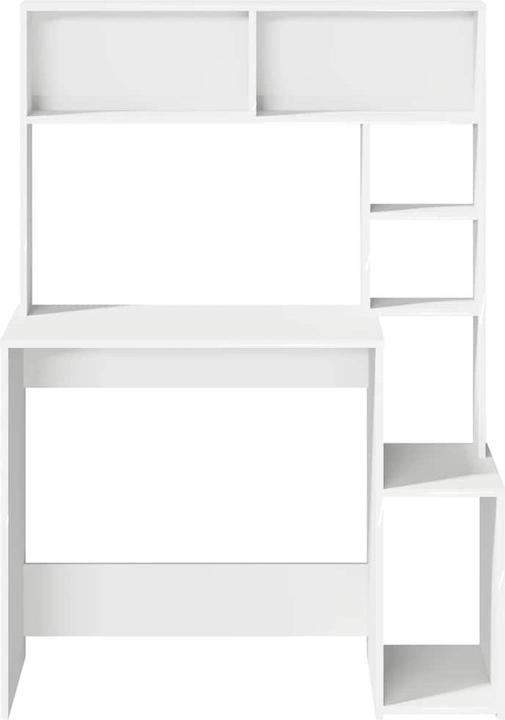 Produktbild VidaXL Schreibtisch mit Regal Weiss 100x45x140 cm Holzwerkstoff Bürotisch Tisch (100 x 45 x 140 cm)