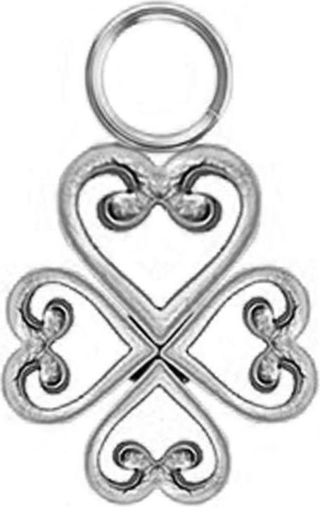 Produktbild Star Piercing Anhänger silber vier filigrane Herzen (ohne Messing, Chirurgenstahl 316L)