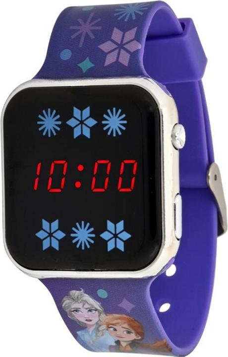 Produktbild Accutime LED-Kinderuhr Disneys Die Eiskönigin (lila), Digitaluhr mit LED-Anzeige für Uhrzeit und Dat (Digitaluhr, 35 mm)