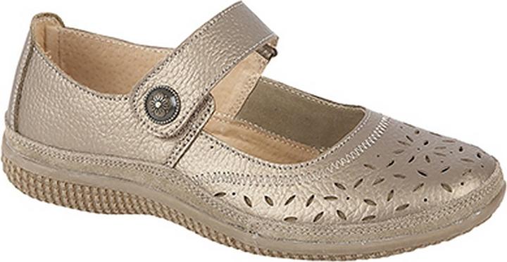 Actual product image Boulevard Summer MaryJane shoes with hole pattern and velcro fastening wide fit (38)