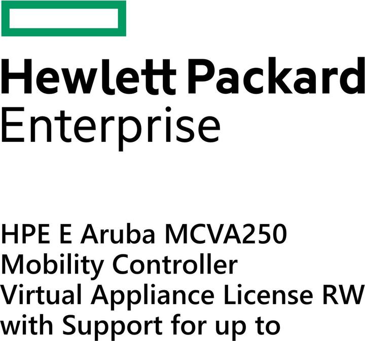 Image du produit HPE E Aruba MC-VA-250 Mobility Controller, Virtual Appliance License, RW, with Support for up to (8000 Dispositifs)