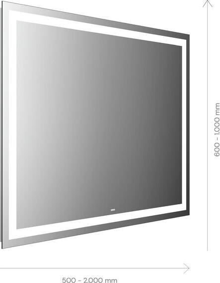 Produktbild Emco MI 230 LED-Lichtspiegel, Lichtausschnitt umlaufend, verdeckter Sensorschalter, Breite 2000mm, 1 (220 x 16 cm)
