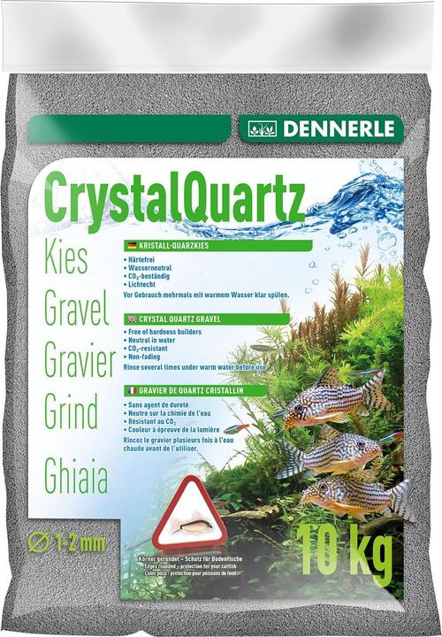 Actual product image Dennerle Crystal quartz gravel 10 kg slate grey (other items)