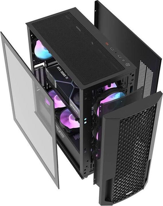 Produktbild Darkflash Tech Computer case DF2100 4 ARGB fans (black) (E-ATX)