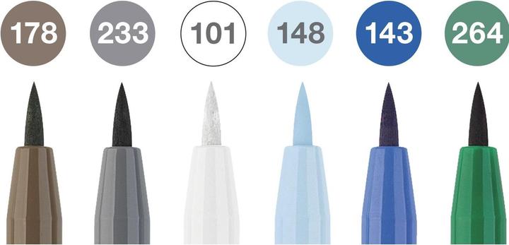 Produktbild Faber-Castell Tuschestift PITT Artist Pen Winter 6 Stück (Mehrfarbig, 6 x)