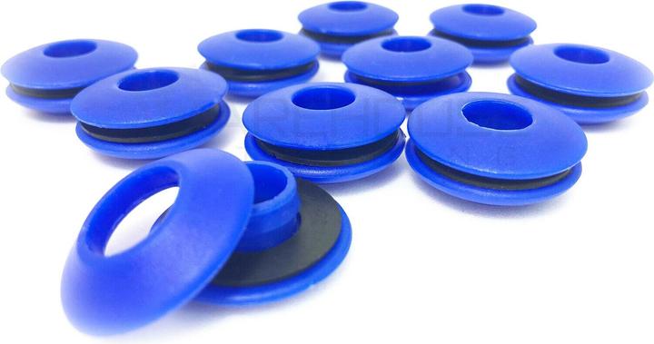 Actual product image Tarpaulin eyelets, blue - 10 pieces