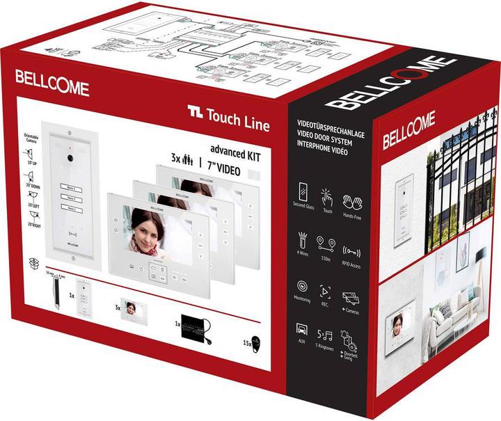 Immagine prodotto Bellcome Videocitofono d 7" Kit 3 Family (Cablato)