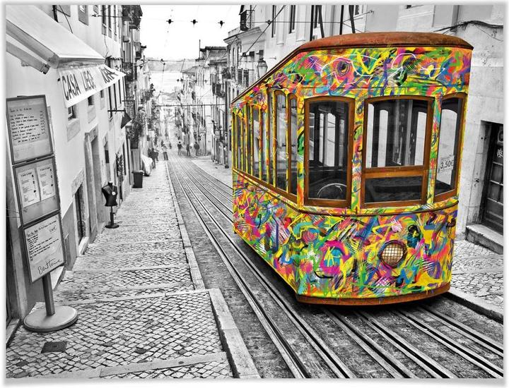 Actual product image Trenddeko Ben Heine - Tram in Lisbon (60 x 50 cm)