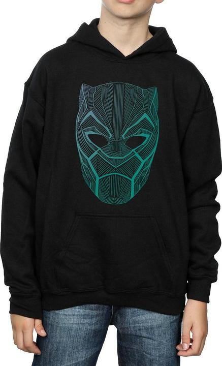 Immagine prodotto Black Panther Tribal Mask Felpa con Cappuccio Ragazzi (152, 158)