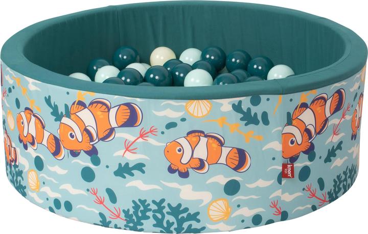 Image du produit Knorrtoys Piscine à balles soft - "poisson clown" - 150 balles beige/light mint/dark sea