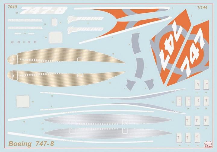 Produktbild Carson 1:144 Passagier-Flugzeug Boeing 747-8