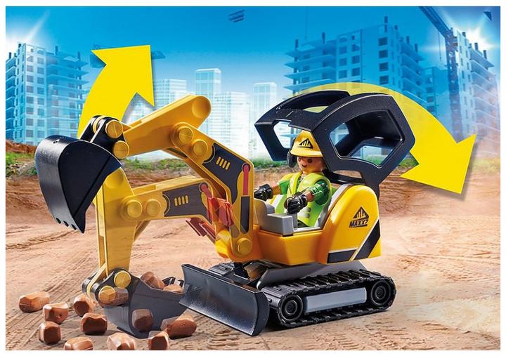 Immagine prodotto Playmobil Mini escavatore con componente (70443, Playmobil Città d'azione)