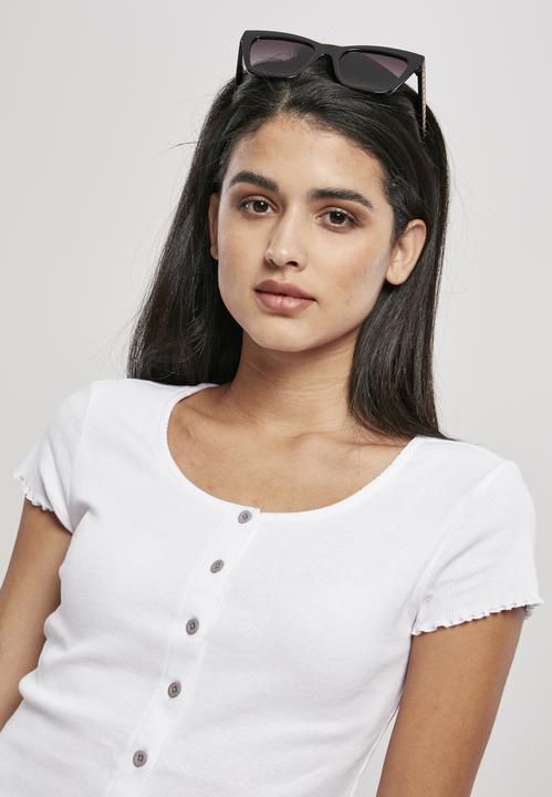 Image du produit Urban Classics Ladies Cropped Button Up Rib Tee (S, L)