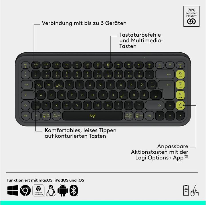 Image du produit Logitech POP Icon Combo (CH, Sans fil)