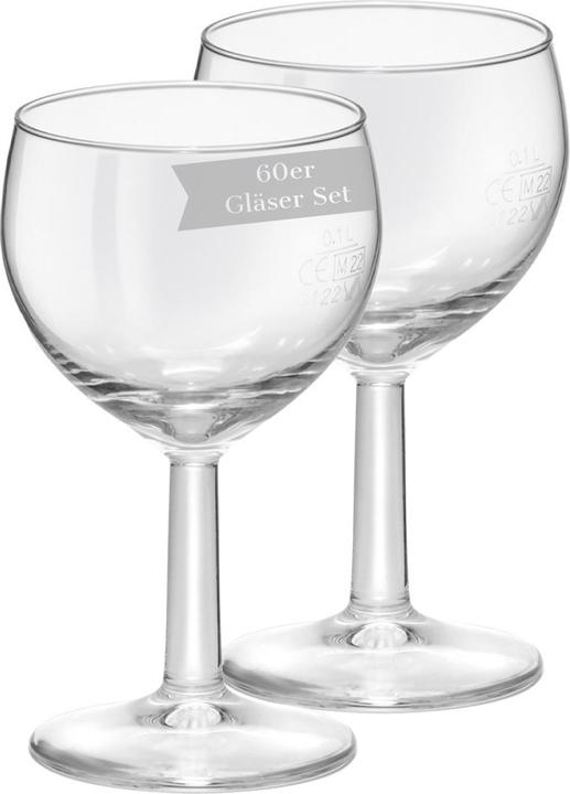 Bormioli Rocco Ballon Profi Weingläser geeicht (19 cl, 60 Occhiali, Bicchieri da vino bianco)