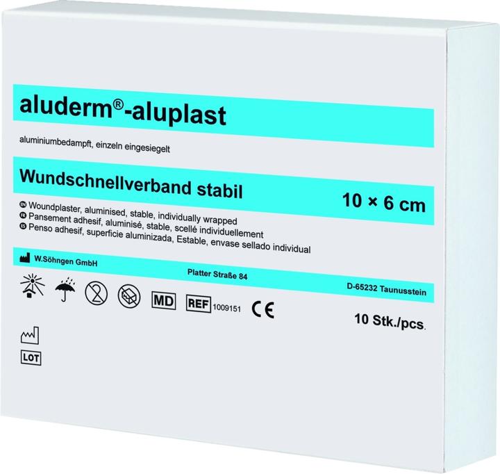 Energy Label Söhngen aluderm aluplast plaster rigid / stable 10x6cm, 10 pcs, single (10 x)