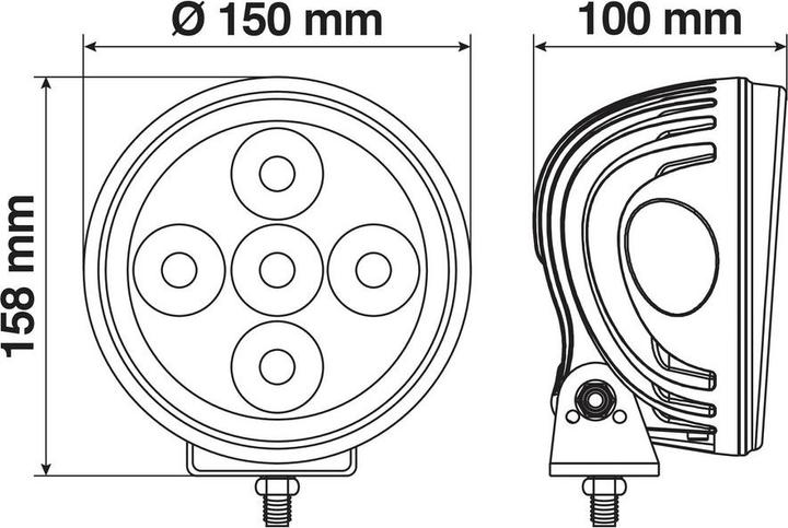 Produktbild Lampa Angel-Led, zusätzlicher Scheinwerfer mit 7 LEDs, 9/36V - Ø 150 mm (60.60 W, LED)
