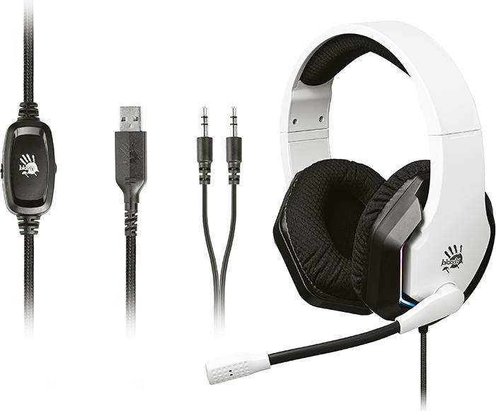 Actual product image A4Tech Bloody G260p USB+AUX3.5 białe (Cable)